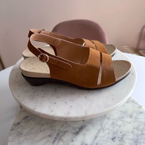 Tan Slingback Sandals